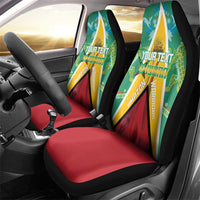 Custom Guyana Cricket Amazon Warriors Car Seat Cover Flag Style - Wonder Print Shop