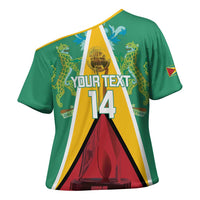 Custom Guyana Cricket Amazon Warriors Cross Shoulder Shirt Flag Style - Wonder Print Shop
