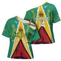 Custom Guyana Cricket Amazon Warriors Cross Shoulder Shirt Flag Style - Wonder Print Shop