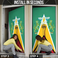 Custom Guyana Cricket Amazon Warriors Door Cover Flag Style - Wonder Print Shop