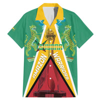 Custom Guyana Cricket Amazon Warriors Family Matching Mermaid Dress and Hawaiian Shirt Flag Style - Wonder Print Shop