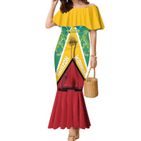 Custom Guyana Cricket Amazon Warriors Family Matching Mermaid Dress and Hawaiian Shirt Flag Style - Wonder Print Shop