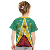 Custom Guyana Cricket Amazon Warriors Kid T Shirt Flag Style - Wonder Print Shop