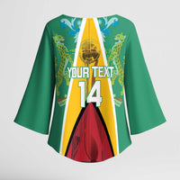 Custom Guyana Cricket Amazon Warriors Kimono Sleeve Blouse Flag Style - Wonder Print Shop