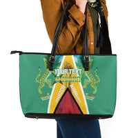 Custom Guyana Cricket Amazon Warriors Leather Tote Bag Flag Style - Wonder Print Shop