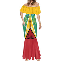 Custom Guyana Cricket Amazon Warriors Mermaid Dress Flag Style - Wonder Print Shop