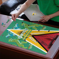Custom Guyana Cricket Amazon Warriors Puzzle Flag Style - Wonder Print Shop