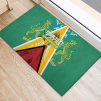 Custom Guyana Cricket Amazon Warriors Rubber Doormat Flag Style - Wonder Print Shop