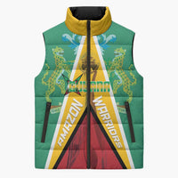 Custom Guyana Cricket Amazon Warriors Sleeveless Puffer Jacket Flag Style - Wonder Print Shop