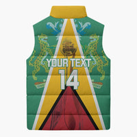 Custom Guyana Cricket Amazon Warriors Sleeveless Puffer Jacket Flag Style - Wonder Print Shop