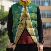 Custom Guyana Cricket Amazon Warriors Sleeveless Puffer Jacket Flag Style - Wonder Print Shop
