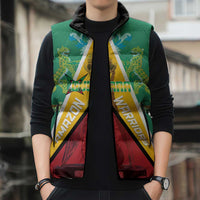 Custom Guyana Cricket Amazon Warriors Sleeveless Puffer Jacket Flag Style - Wonder Print Shop