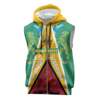 Custom Guyana Cricket Amazon Warriors Sleeveless Zip Hoodie Flag Style - Wonder Print Shop