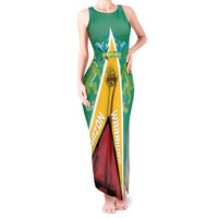 Custom Guyana Cricket Amazon Warriors Tank Maxi Dress Flag Style - Wonder Print Shop