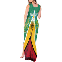 Custom Guyana Cricket Amazon Warriors Tank Maxi Dress Flag Style - Wonder Print Shop
