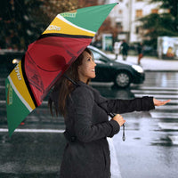 Custom Guyana Cricket Amazon Warriors Umbrella Flag Style - Wonder Print Shop