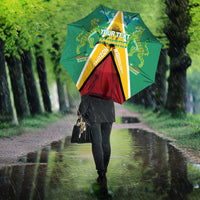 Custom Guyana Cricket Amazon Warriors Umbrella Flag Style - Wonder Print Shop