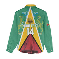 Custom Guyana Cricket Amazon Warriors Women Casual Shirt Flag Style - Wonder Print Shop