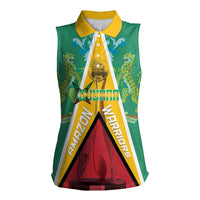 Custom Guyana Cricket Amazon Warriors Women Sleeveless Polo Shirt Flag Style - Wonder Print Shop
