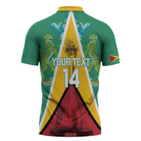 Custom Guyana Cricket Amazon Warriors Zipper Polo Shirt Flag Style - Wonder Print Shop