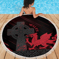Wales Beach Blanket Celtic Cross Welsh Red Dragon - Wonder Print Shop