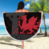 Wales Beach Blanket Celtic Cross Welsh Red Dragon - Wonder Print Shop