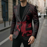 Wales Blazer Celtic Cross Welsh Red Dragon - Wonder Print Shop