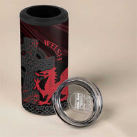 Wales 4 in 1 Can Cooler Tumbler Celtic Cross Welsh Red Dragon - Wonder Print Shop
