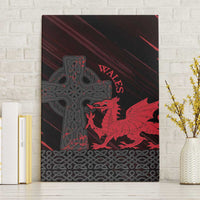 Wales Canvas Wall Art Celtic Cross Welsh Red Dragon - Wonder Print Shop