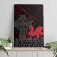 Wales Canvas Wall Art Celtic Cross Welsh Red Dragon - Wonder Print Shop