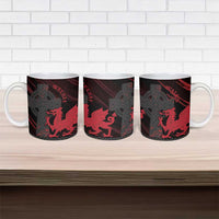 Wales Ceramic Mug Celtic Cross Welsh Red Dragon - Wonder Print Shop