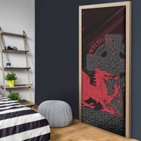 Wales Door Cover Celtic Cross Welsh Red Dragon - Wonder Print Shop