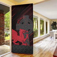 Wales Door Cover Celtic Cross Welsh Red Dragon - Wonder Print Shop