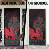 Wales Door Cover Celtic Cross Welsh Red Dragon - Wonder Print Shop