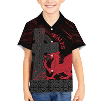 Wales Family Matching Tank Maxi Dress and Hawaiian Shirt Celtic Cross Welsh Red Dragon - Wonder Print Shop