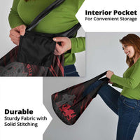 Wales Grocery Bag Celtic Cross Welsh Red Dragon - Wonder Print Shop