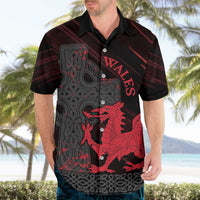 Wales Hawaiian Shirt Celtic Cross Welsh Red Dragon - Wonder Print Shop