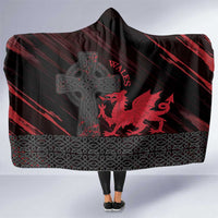 Wales Hooded Blanket Celtic Cross Welsh Red Dragon - Wonder Print Shop