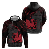 Wales Hoodie Celtic Cross Welsh Red Dragon - Wonder Print Shop
