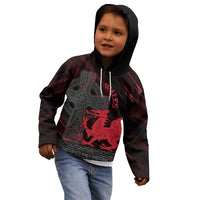 Wales Kid Hoodie Celtic Cross Welsh Red Dragon - Wonder Print Shop