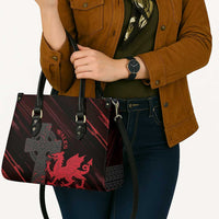 Wales Leather Bag Celtic Cross Welsh Red Dragon - Wonder Print Shop