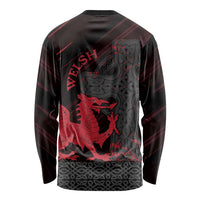 Wales Long Sleeve Shirt Celtic Cross Welsh Red Dragon - Wonder Print Shop