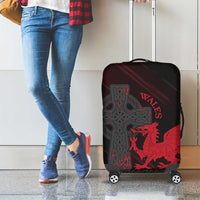 Wales Luggage Cover Celtic Cross Welsh Red Dragon - Wonder Print Shop