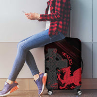 Wales Luggage Cover Celtic Cross Welsh Red Dragon - Wonder Print Shop
