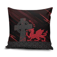 Wales Pillow Cover Celtic Cross Welsh Red Dragon - Wonder Print Shop