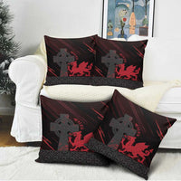 Wales Pillow Cover Celtic Cross Welsh Red Dragon - Wonder Print Shop