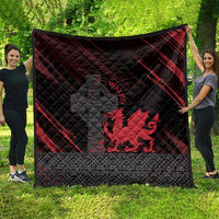 Wales Quilt Celtic Cross Welsh Red Dragon - Wonder Print Shop