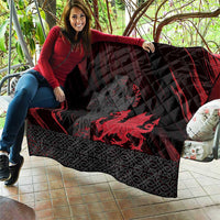 Wales Quilt Celtic Cross Welsh Red Dragon - Wonder Print Shop