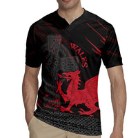 Wales Rugby Jersey Celtic Cross Welsh Red Dragon - Wonder Print Shop