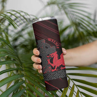 Wales Skinny Tumbler Celtic Cross Welsh Red Dragon - Wonder Print Shop